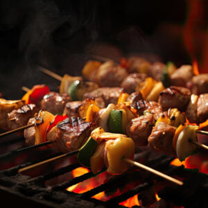 Repas partagé : barbecue et gelly tag